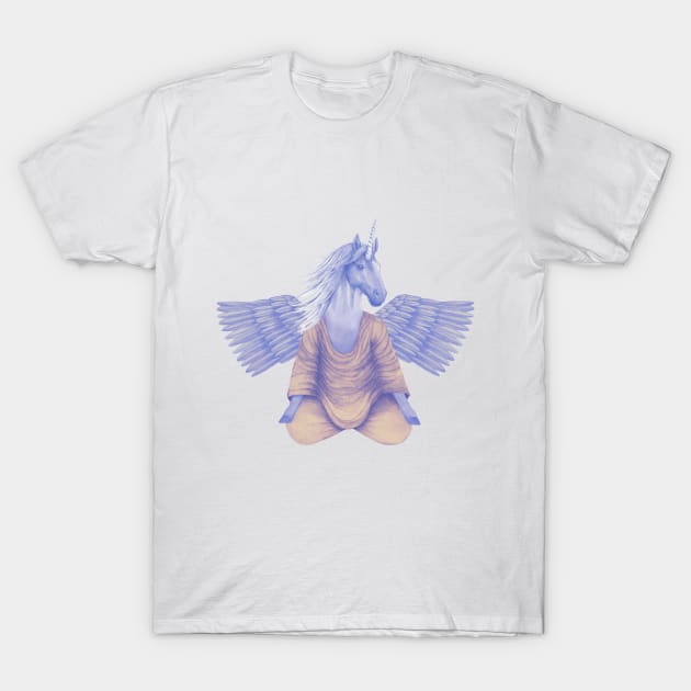 meditating pegasus 2 T-Shirt by KindSpirits